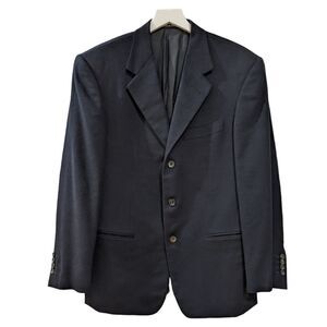 LIKE NEW PAL ZILERI Italy Mens 100% Cashmere Three Button Navy Blazer Size EU 50